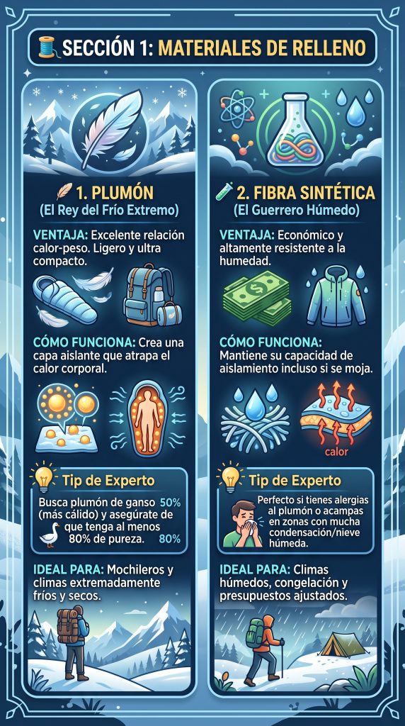 Tipos de Sacos de dormir para climas fríos