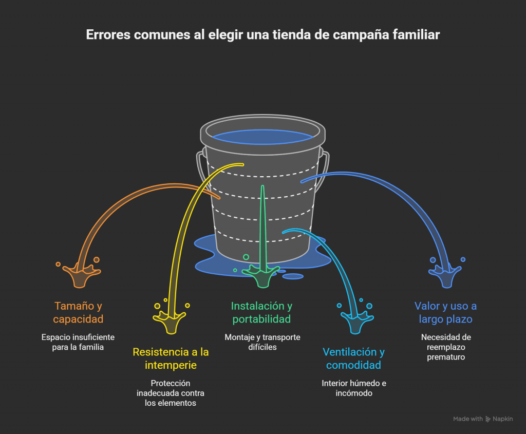 Errores comunes al elegir una tienda de campaña