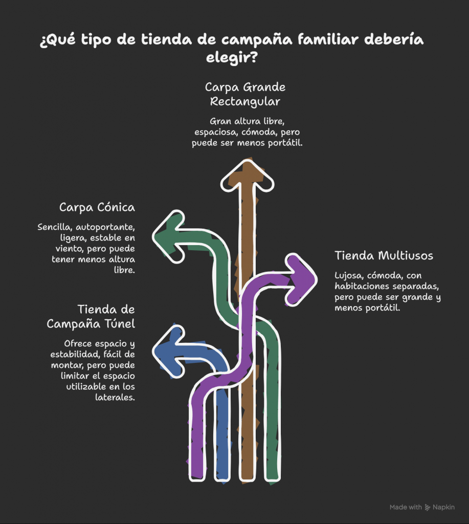 Tipos de tiendas de campaña familiares