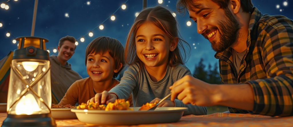 Farol LED cenando