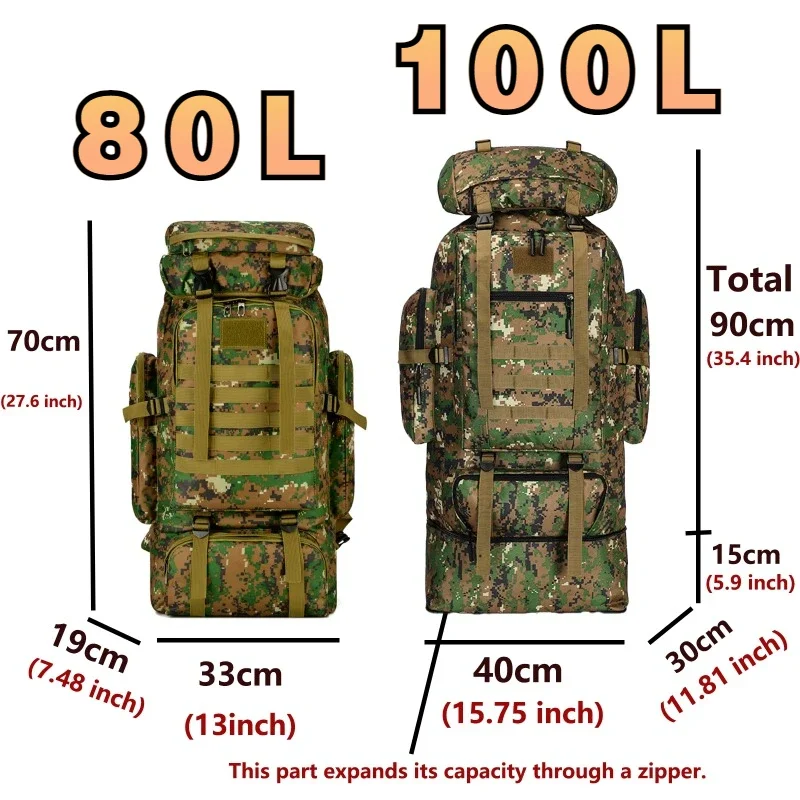 Mochila de 80L/100L