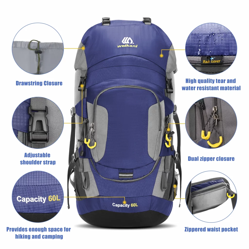 Mochila de Senderismo Welkani 60L