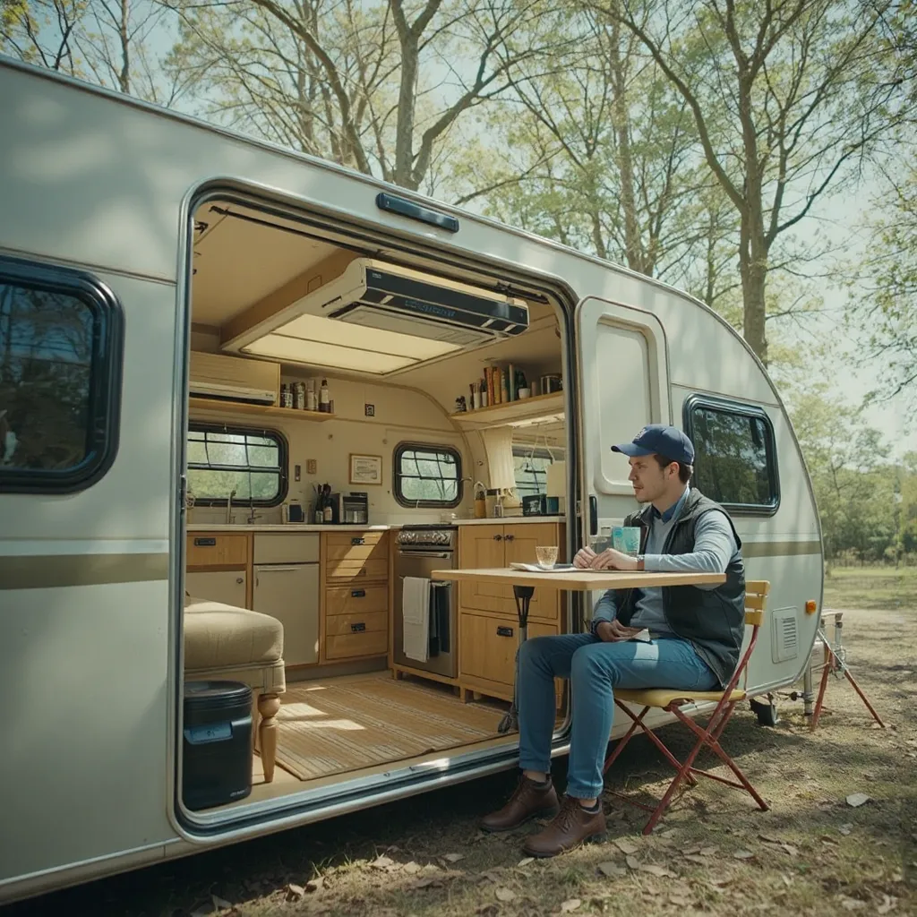 Acampar con caravana: beneficios e inconvenientes
